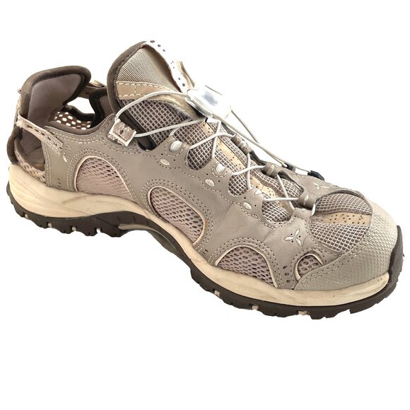 SOLD!! Salomon Womens 7.5 Beige Techamphibian 2 Water Mesh Trail Hiking Shoes - Picture 5 of 11